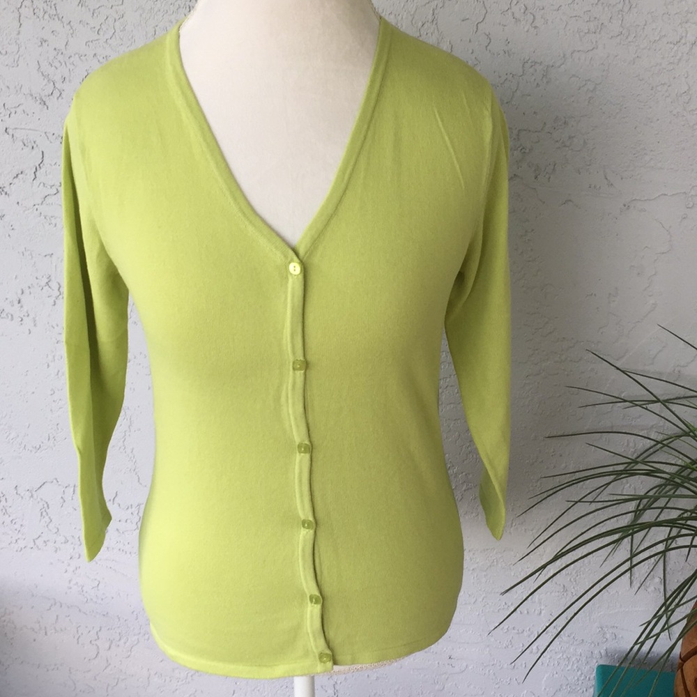 Green Button Down Cardigan